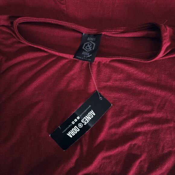 NWT Agnes & Dora sz small red ruffled bottom tunic / dress - Picture 3 of 3